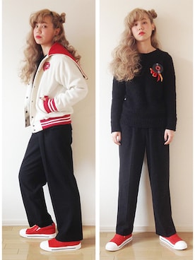 「Marc by Marc Jacobs（マークバイマークジェイコブス）のアイテム（スニーカー）」を使った、aknさん（レディース・159cm）の冬コーディネート