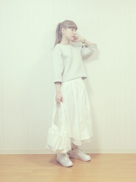 「Ebonyivory（エボニーアイボリー）のアイテム」を使った、aknさん（レディース・159cm）の春コーディネート