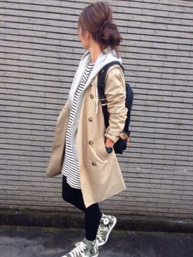 yuko使用「靴下屋（靴下屋/ 110デニールスポンディッシュタイツ）」的時尚穿搭