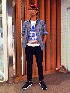 「woodstuck（woodstuck）のアイテム」を使った、陳瓏弌さん（メンズ・172cm）の秋コーディネート