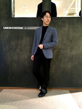 「ユニオンステーション」｜「アイテム（ブーツ）」を使った、ユニオンステーションららぽーと新三郷店さん（メンズ・168cm）の秋コーディネート