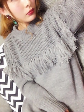 「MIIA（ミーア）のアイテム（アクセサリー）」を使った、ヤマキミさん（レディース・154cm）の冬コーディネート