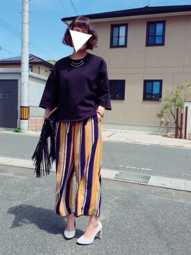 「ゆるずる」｜「アイテム（アクセサリー）」を使った、ヤマキミさん（レディース・154cm）の春コーディネート