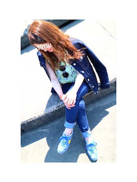 「summer style」｜「アイテム（デニムジャケット）」を使った、mさん（レディース・148cm）の春コーディネート