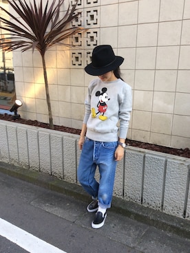 「BRIXTON（ブリクストン）のアイテム」を使った、MIYAさん（レディース・159cm）の秋コーディネート