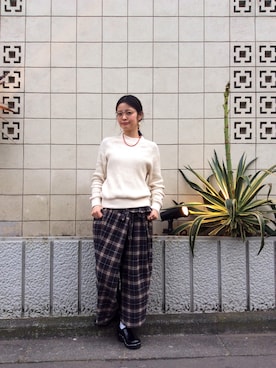 「アイテム（ファッション雑貨）」を使った、MIYAさん（レディース・159cm）の冬コーディネート