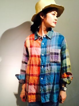 「アイテム（シャツ/ブラウス）」を使った、MIYAさん（レディース・159cm）の冬コーディネート