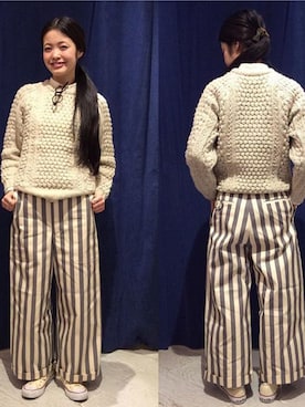 「Scye（サイ）のアイテム（パンツ）」を使った、MIYAさん（レディース・159cm）の冬コーディネート