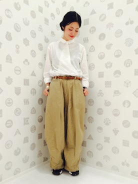 「ヒザデルパンツ」｜MIYAさん（レディース・159cm）の夏コーディネート