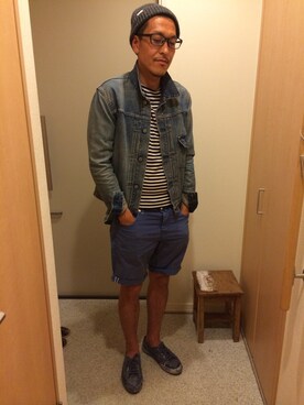 「サタデーズ ニューヨークシティ (Saturdays NYC)」｜「アイテム（デニムジャケット）」を使った、YUJIさん（メンズ・176cm）の春コーディネート