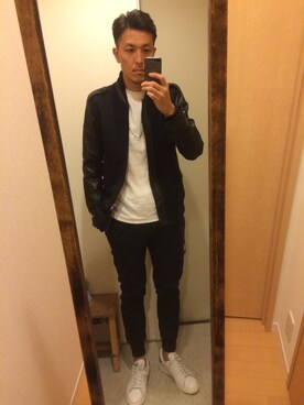 「DIESEL（ディーゼル）のアイテム（スタジャン）」を使った、YUJIさん（メンズ・176cm）の秋コーディネート