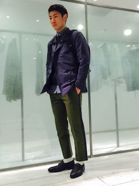 「DISCOVERED（ディスカバード）のアイテム（スラックス）」を使った、daiki_nakaneさん（メンズ・182cm）の冬コーディネート