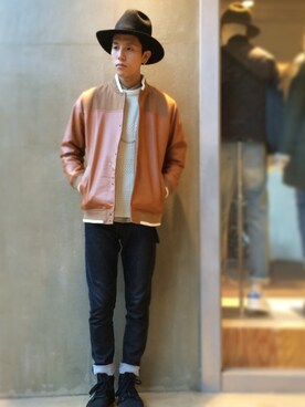 秦翔平さん(メンズ・180cm)の秋コーディネート
