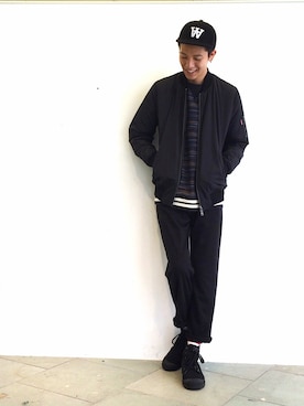 秦翔平さん(メンズ・180cm)の秋コーディネート