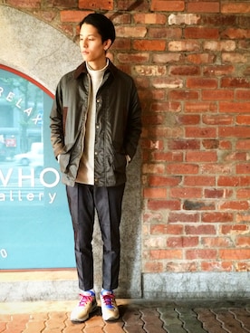 秦翔平さん（メンズ・180cm）の秋コーディネート