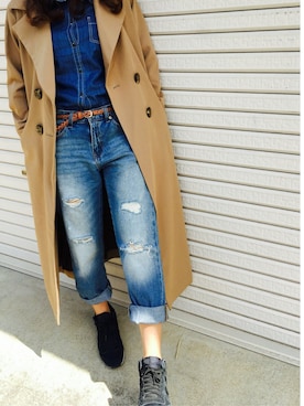 「春コート」｜mamiさん（レディース・160cm）の春コーディネート