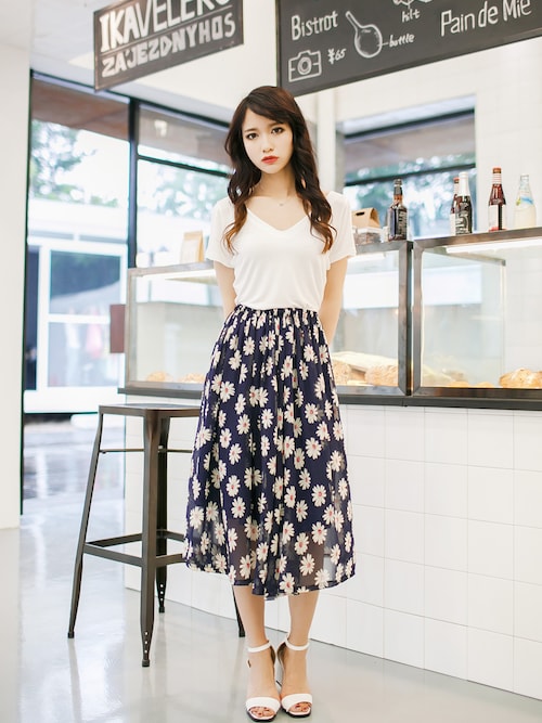 LOUIS VUITTON ランウェイ 裾シフォンフリルスカート