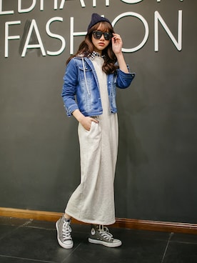 「スウェットワンピース」｜OVoVO（オーヴォ）さん（レディース・163cm）の冬コーディネート