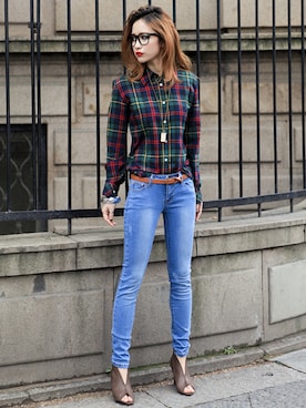 「 ウェッジソール」｜OVoVO（オーヴォ）さん（レディース・163cm）の冬コーディネート