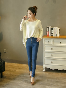 「ドルマンカットソー」｜OVoVO（オーヴォ）さん（レディース・163cm）の春コーディネート
