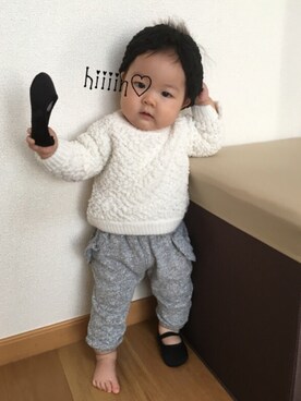 「babygap」｜「アイテム（バレエシューズ）」を使った、HINAさん（キッズ・60cm）の秋コーディネート