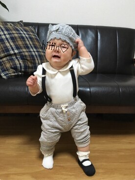 「babygap」｜「アイテム（バレエシューズ）」を使った、HINAさん（キッズ・60cm）の秋コーディネート