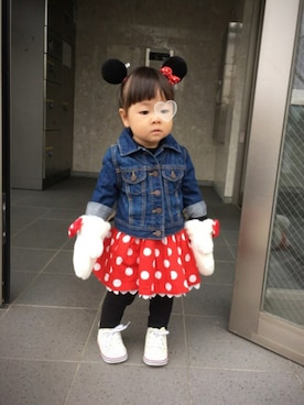 デニムジャケットを使った ミニーちゃん の人気ファッションコーディネート Wear