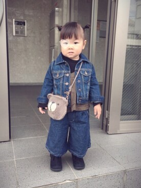 「babygap」｜「アイテム（キャミソール）」を使った、HINAさん（キッズ・70cm）の秋コーディネート