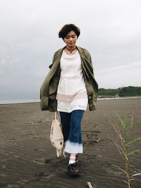 「planet（planet）のアイテム（パンツ）」を使った、PeiPei さん（レディース・164cm）の秋コーディネート