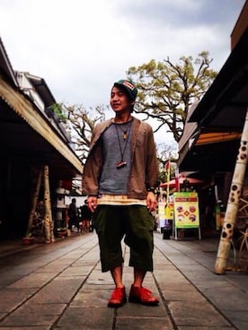 「GRIFFIN（グリフィン）のアイテム」を使った、Hideki Kudoさん（メンズ・169cm）の春コーディネート