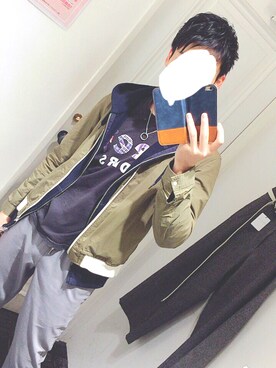 「RAGEBLUE（レイジブルー）のアイテム（ナイロンジャケット）」を使った、たいさん（メンズ・171cm）の秋コーディネート