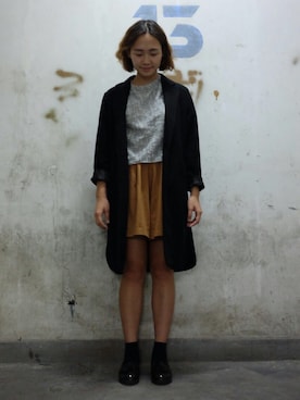 「working style」｜「アイテム（チェスターコート）」を使った、racさん（レディース・165cm）の冬コーディネート