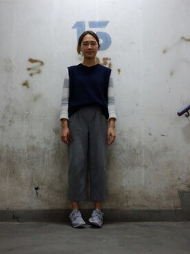 「アイテム（その他シューズ、グレー系）」を使った、racさん（レディース・165cm）の冬コーディネート