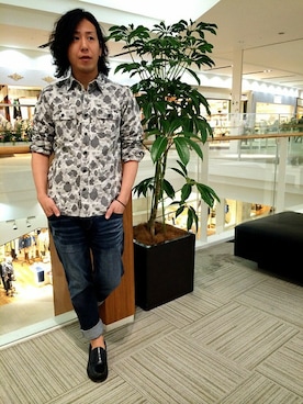 「TYPE BLUE（タイプブルー）のアイテム」を使った、SINGOさん（メンズ・172cm）の春コーディネート