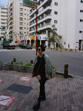「UNIF」｜「アイテム（ソックス/靴下）」を使った、sojinhanさん（レディース・160cm）の秋コーディネート