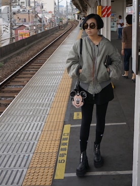 「UNIF」｜「アイテム（ソックス/靴下）」を使った、sojinhanさん（レディース・160cm）の秋コーディネート
