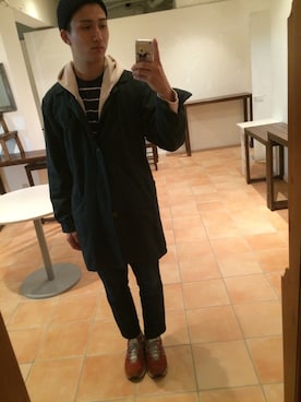 「URBAN RESEARCH DOORS MENS（アーバンリサーチ ドアーズ メンズ）のデニムっぽいスウェット（その他パンツ、ブルー系）」を使った、Tarooonさん（メンズ・180cm）の秋コーディネート