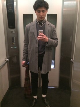 「チェスター」｜「アイテム（その他）」を使った、Tarooonさん（メンズ・179cm）の冬コーディネート