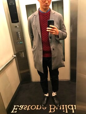 「JUNRED（ジュンレッド）のアイテム（その他シューズ）」を使った、Tarooonさん（メンズ・179cm）の冬コーディネート