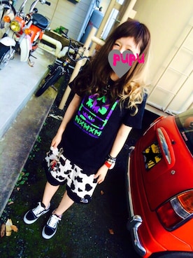 「ROLLING CRADLE（ローリングクレイドル）のアイテム（パンツ）」を使った、halさん（レディース・151cm）の夏コーディネート