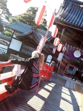 「ポニーテール」｜「アイテム（モッズコート）」を使った、halさん（レディース・151cm）の冬コーディネート