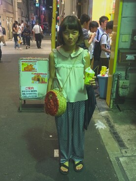 「flower」｜「アイテム（その他）」を使った、33さん（レディース・161cm）の夏コーディネート