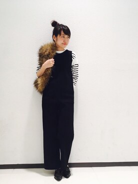 「２ＷＡＹ」｜「アイテム（つなぎ/オールインワン）」を使った、mai kakegawaさん（レディース・162cm）の秋コーディネート
