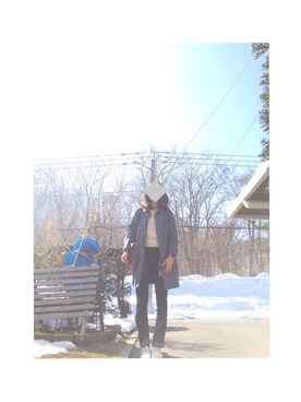 「I am I in fact...（アイアムアイインファクト）のアイテム（ステンカラーコート）」を使った、myumyu*さん（レディース・169cm）の春コーディネート