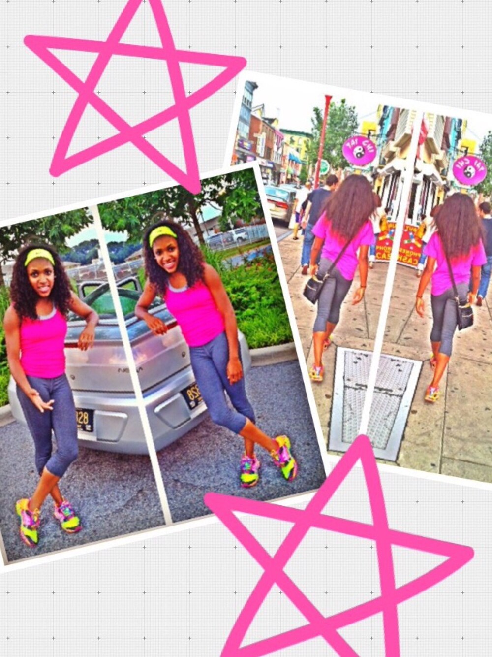「athleisure_teenvogue、athleisure」｜「NEW BALANCEのアイテム（スニーカー、その他）」を使った、Paula Thompsonさん（レディース・168cm）の秋コーディネートの1枚目の写真