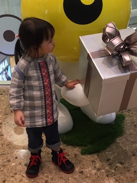 「GAP（ギャップ）のアイテム（ワンピース、その他）」を使った、Yanto さん（キッズ）の秋コーディネート