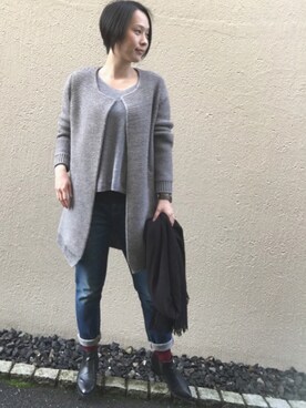 「アンクルデニム」｜aikoさん（レディース・158cm）の春コーディネート