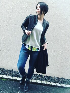 「アンクルデニム」｜aikoさん（レディース・158cm）の春コーディネート