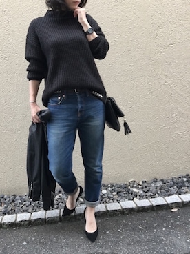 「アンクルデニム」｜aikoさん（レディース・158cm）の秋コーディネート