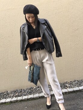「DIANA」｜「アイテム（帽子）」を使った、aikoさん（レディース・158cm）の冬コーディネート
